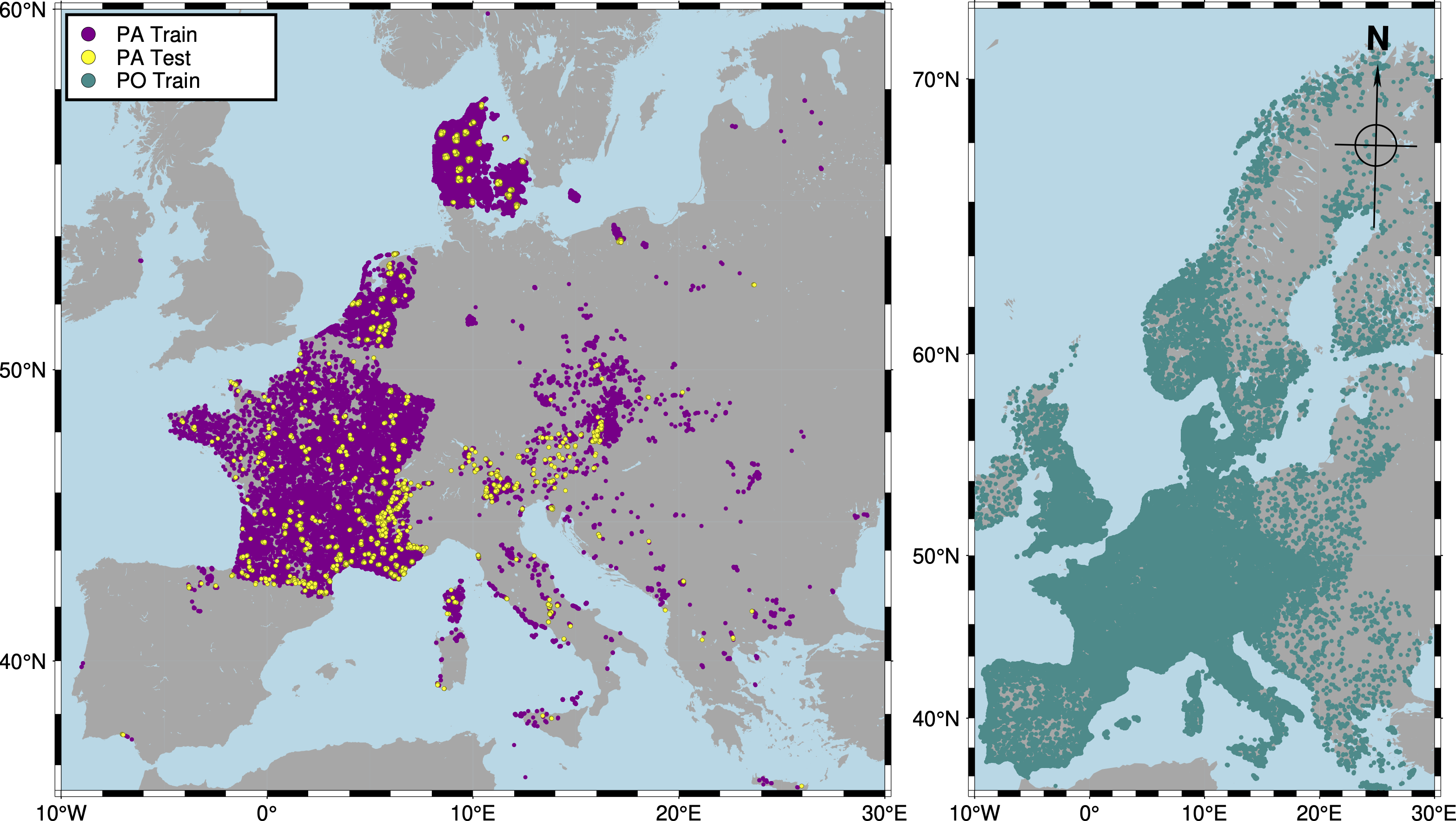 Geo spatial scale of the dataset